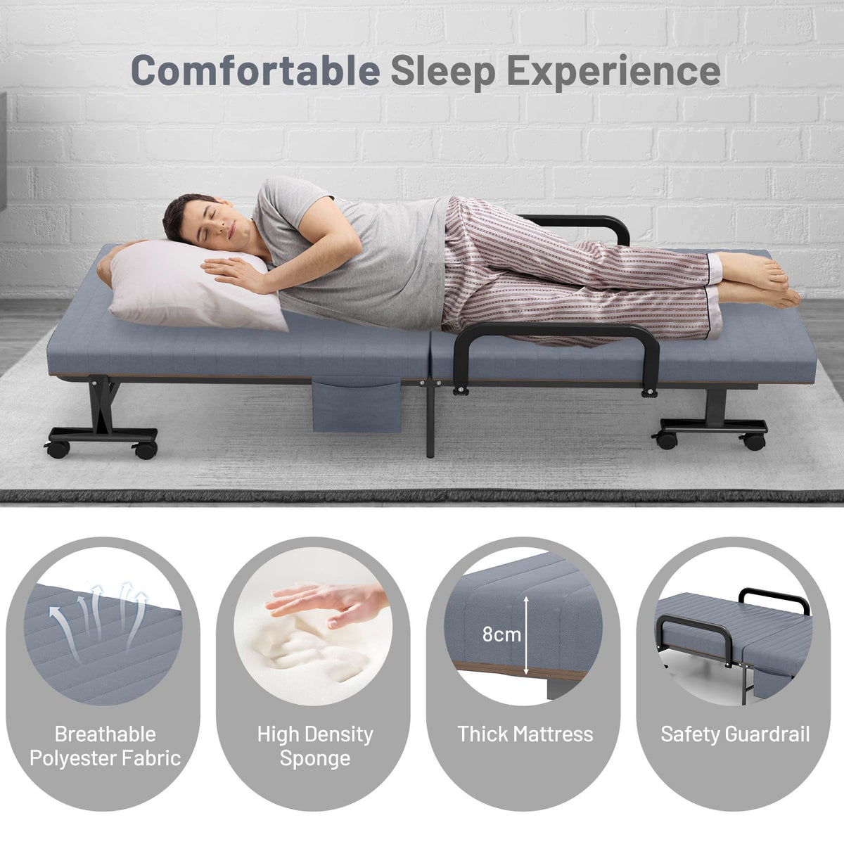 Folding Sofa Bed with Mattress