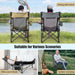 Camping Lounge Chair with Detachable Footrest