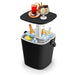 Portable Cooler Side Table – 3-in-1 Ice Chest, Side Table & Bottle Opener Unit
