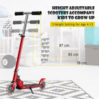 Aluminium Folding Stunt Scooter with LED Wheels – Kids T-Bar Kick Scooter