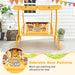 2-Seater Kids Swing Chair with Adjustable Canopy & Safety Belts