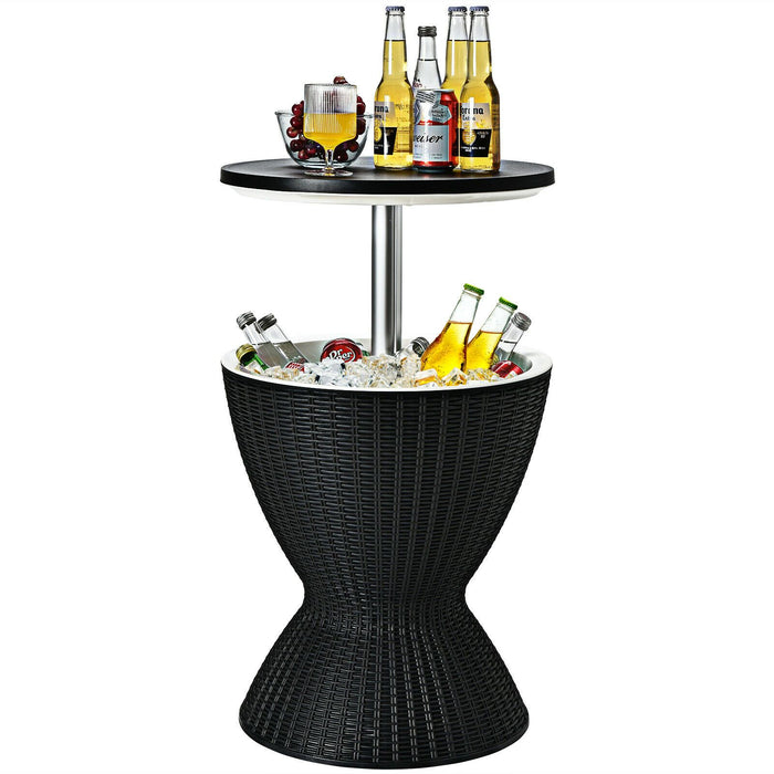 30L Patio Ice Cooler Table – Outdoor Drinks Storage