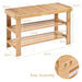 3-Tier Bamboo Shoe Bench for Entryway