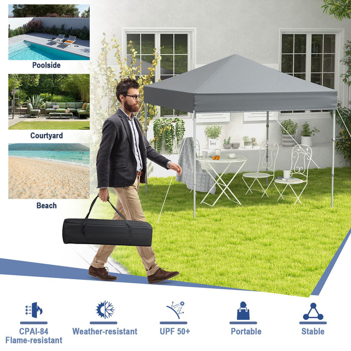 2x2m Pop-Up Canopy Tent with Adjustable Height