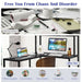 L-Shaped Corner Computer Desk with Storage Bookshelf