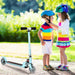Aluminium Folding Stunt Scooter with LED Wheels – Kids T-Bar Kick Scooter