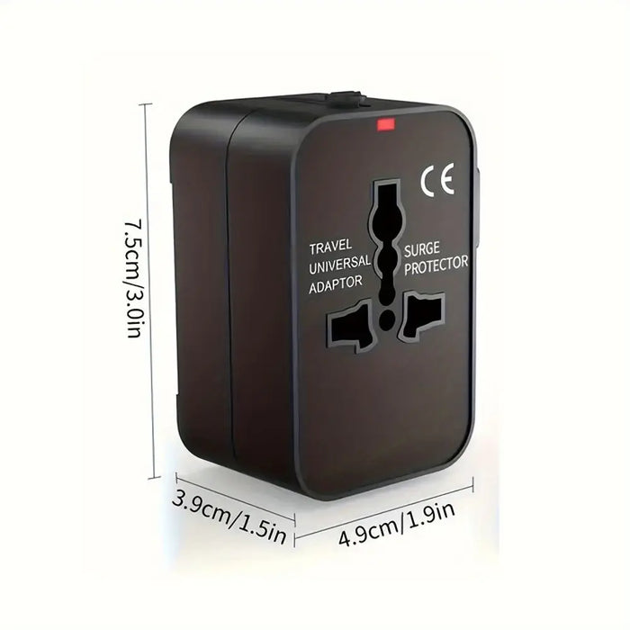 Universal Travel Adapter – Multifunction Converter with USB & Type-C Ports