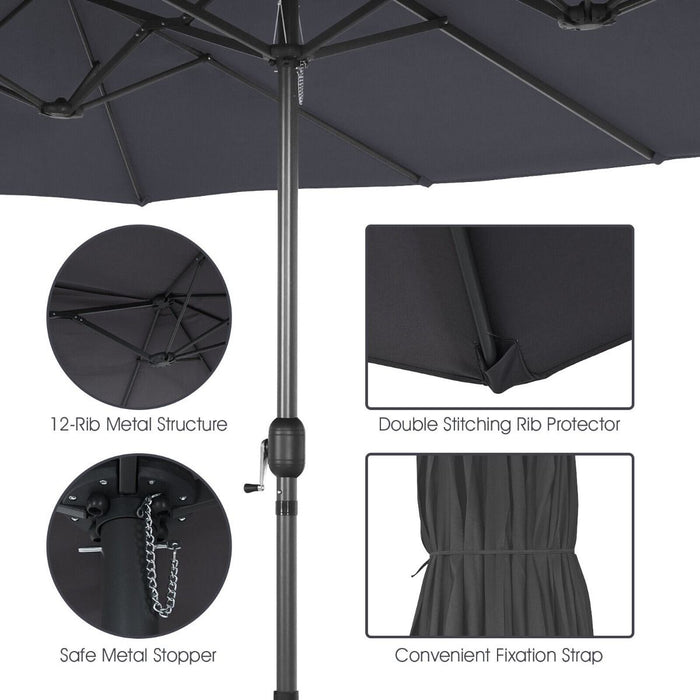 4.5m Double-Sided Outdoor Garden Parasol