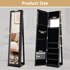 3-In-1 Mirrored Jewellery Armoire with Display Shelves