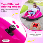 SEDOL 12V High-Performance Kids Bumper Car with 360° Zero-Turn Dual Joysticks 30m Parental Remote Override and Shock-Absorbing Elastic Bumper