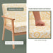 2-Seater Wooden Upholstered Loveseat with Rubber Wood Armrests
