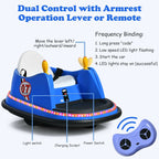 SEDOL Kids 6V Electric Bumper Car for Toddlers 360° Zero-Turn Waltz Car with Parental Remote Control Wall-Safe Rubber Bumper and Flashing LED Light Show