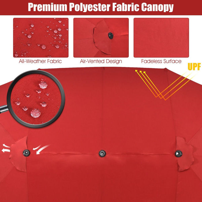 4.5m Double-Sided Outdoor Garden Parasol