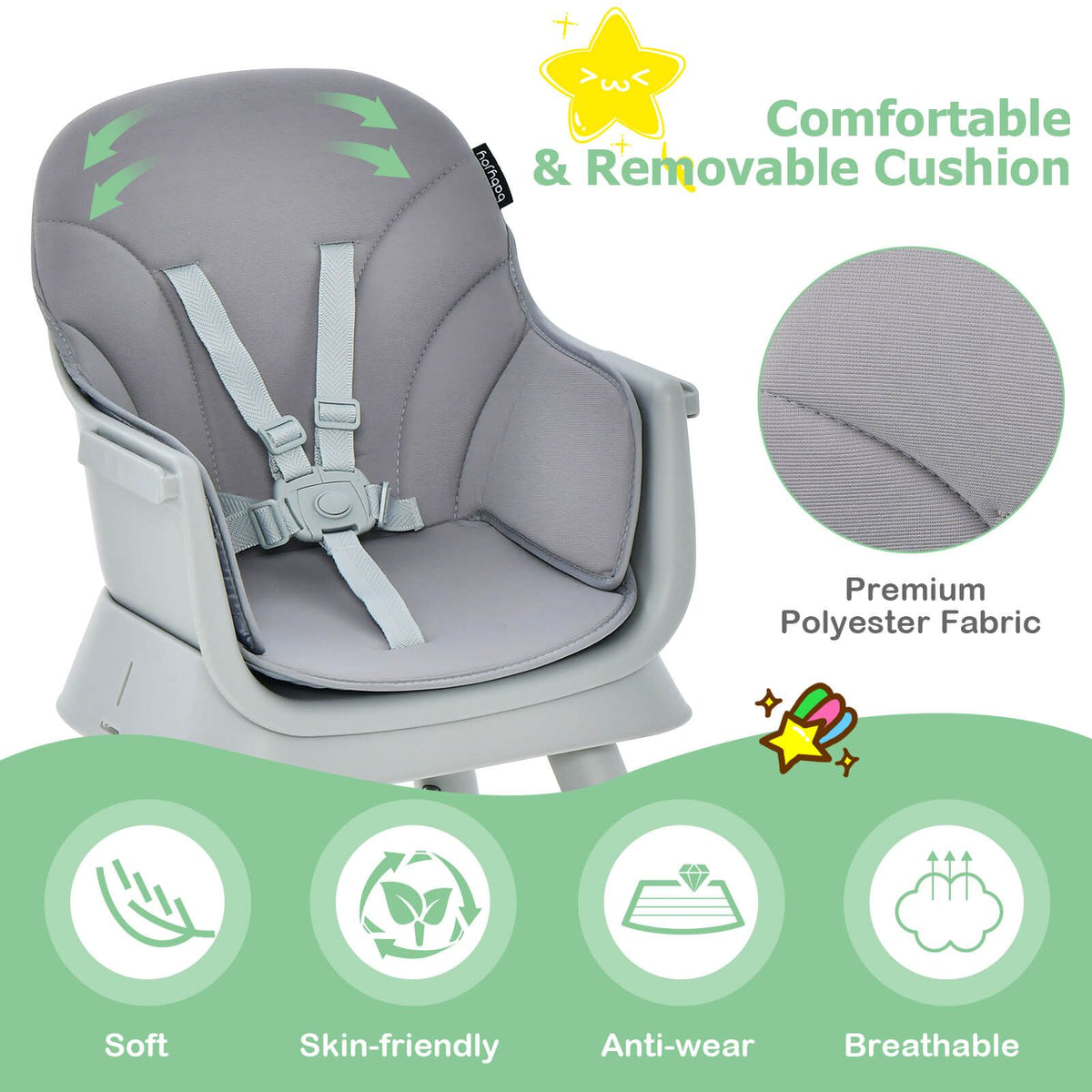 SEDOL 6-in-1 Ultimate Baby-to-Toddler High Chair & Activity Station with Building Block Tabletop Parental Booster Seat and Waterproof PU Leather Cushion – 25kg Capacity