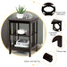3-Tier Bedside Table with Storage Shelves for Living Room Bedroom