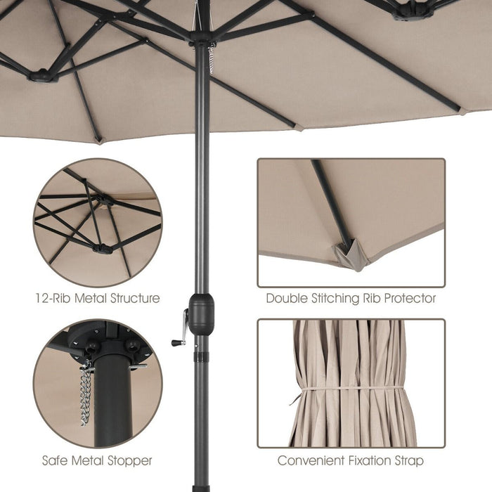 4.5m Double-Sided Outdoor Garden Parasol