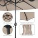 4.5m Double-Sided Outdoor Garden Parasol