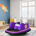 SEDOL Kids 6V Electric Bumper Car for Toddlers 360° Zero-Turn Waltz Car with Parental Remote Control Wall-Safe Rubber Bumper and Flashing LED Light Show