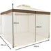 10x10ft Double-Tier Garden Gazebo with Vented Roof