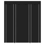 69" Portable Clothes Wardrobe – Non-Woven Fabric Closet Organiser (Black)