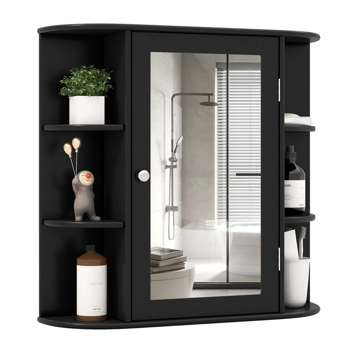 3-Tier Mirrored Wall Mounted Bathroom Cabinet