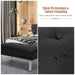 Leather Tufted Upholstered Ottoman Bench for Living Room Entryway