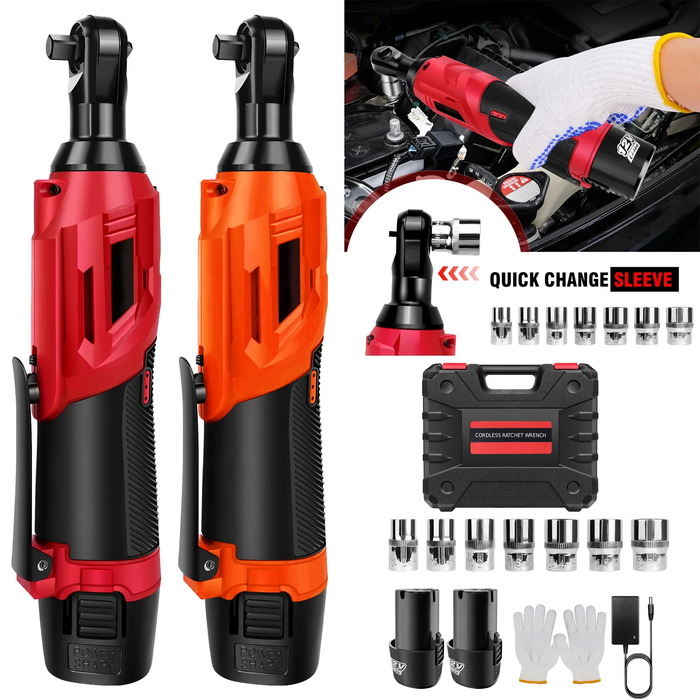 200Nm Cordless Ratchet Wrench – 3/8" 12V Electric Power Tool