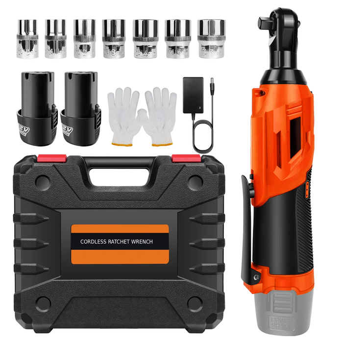 200Nm Cordless Ratchet Wrench – 3/8" 12V Electric Power Tool