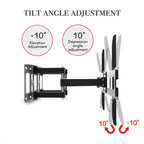 TV Stand for 32–70 Inch Screens – Double Arm Mount with Large Base, Height Adjustable, Swivel Tilt Bracket