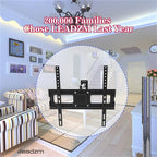 TV Stand for 32–65 Inch Screens – Single Arm Swivel Mount with Small Base, Tilt & Height Adjustable Bracket