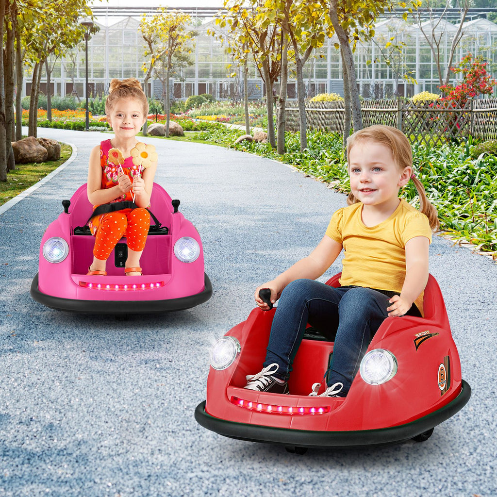 SEDOL 12V High-Torque Kids Bumper Car with Dual 10,000 RPM Motors 360° Zero-Turn Dual Levers Parental Remote Control and Wall-Safe Reinforced Bumper