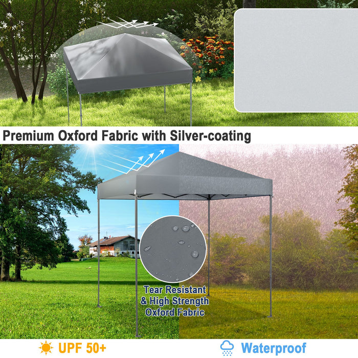 2x2m Pop-Up Canopy Tent with Adjustable Height