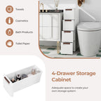 3/4/5-Drawer Narrow Storage Cabinet for Small Space
