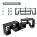 3 Pieces Convertible TV Stand for Tvs up to 65 Inches