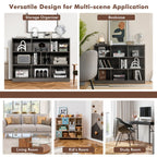 3-Tier Wooden Cube Bookcase with 8 Compartments
