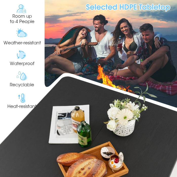 Folding Camping Table with Handle for Indoor Outdoor Use