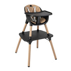 SEDOL 5-in-1 Convertible Baby High Chair & Independent Play Table Set with 5-Point Safety Harness 2-Position Removable Tray and Waterproof Easy-Clean Cushion