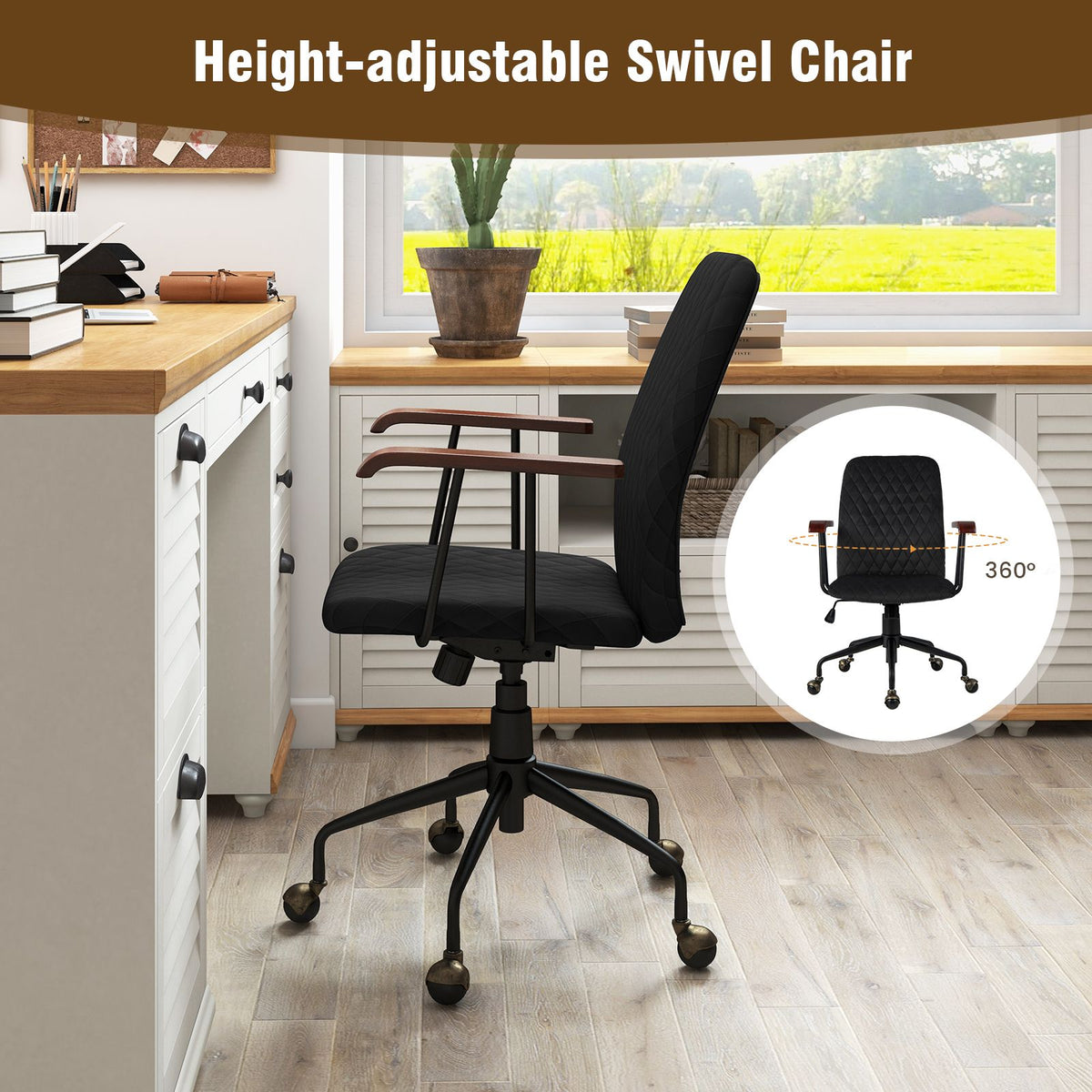 Adjustable Velvet Rocking Leisure Chair with Padded Seat