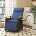 Patio Rattan Recliner Chair with Adjustable Backrest, Footrest & Flip Side Table
