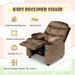 SEDOL Deluxe Larger Kids Recliner Armchair with Dual Cup Holders and Storage Pockets Premium Velvet Children’s Lounge Chair with 130° Adjustable Backrest & Pine Wood Frame