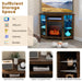 Corner TV Stand with Fireplace Insert and LED Lights