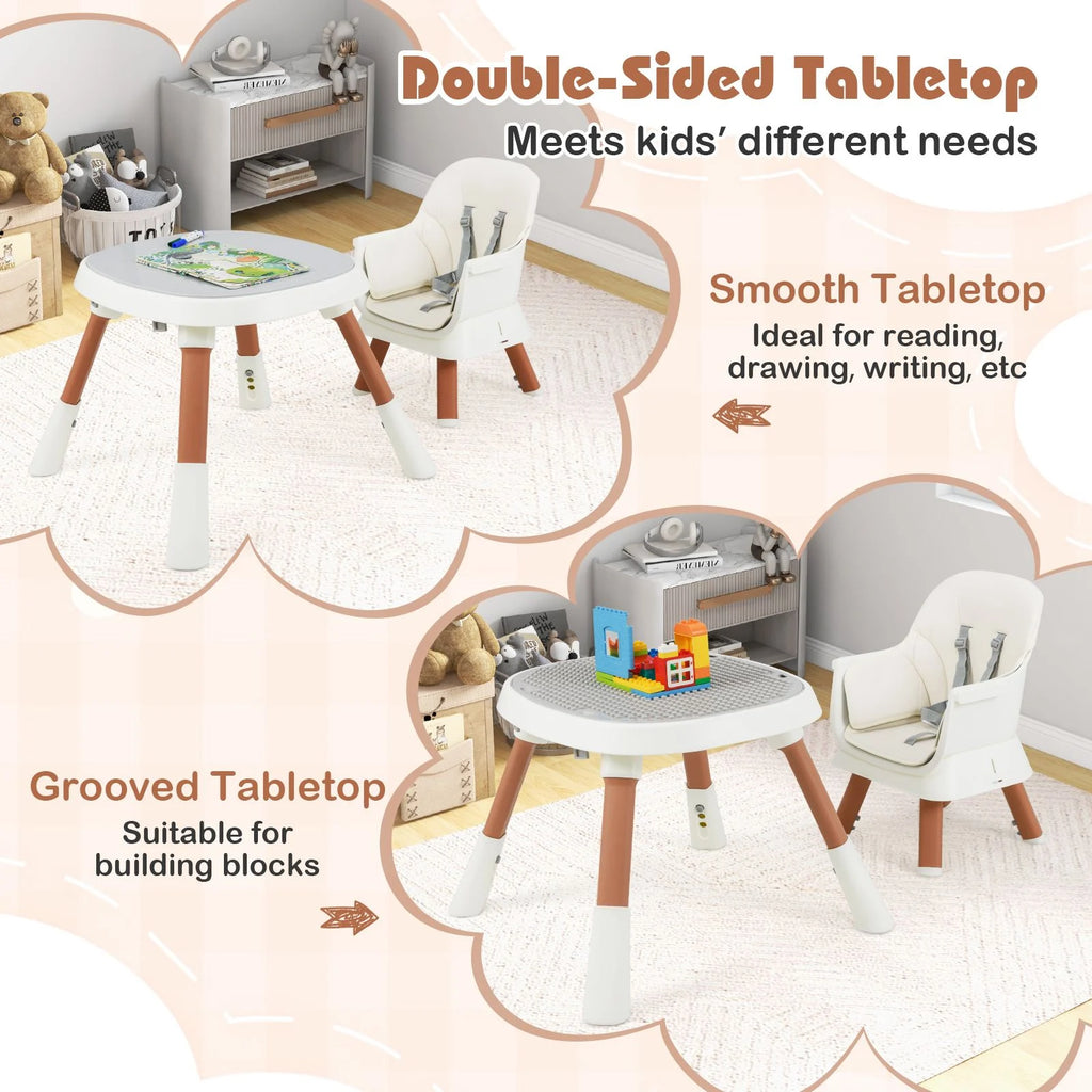 SEDOL 16-in-1 "Ultimate Explorer" High Chair & Activity Center — Convertible Sensory Station, Building Block Table, Booster Seat, and High Stool with 360° Rotating Seat – 6-36 Months