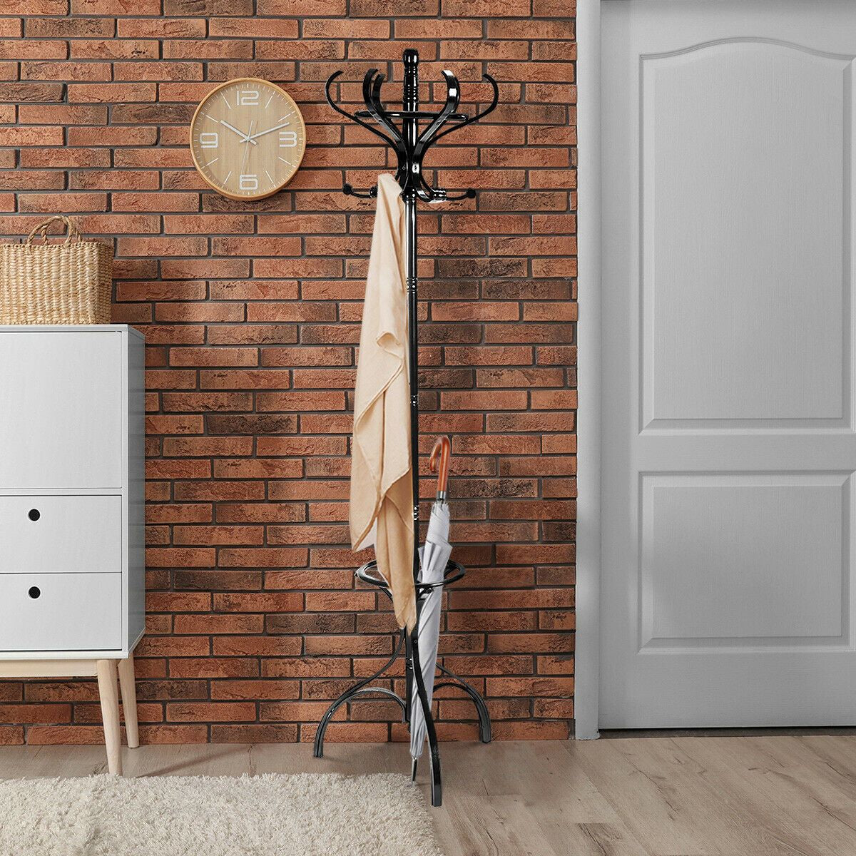 Wooden Coat and Hat Stand