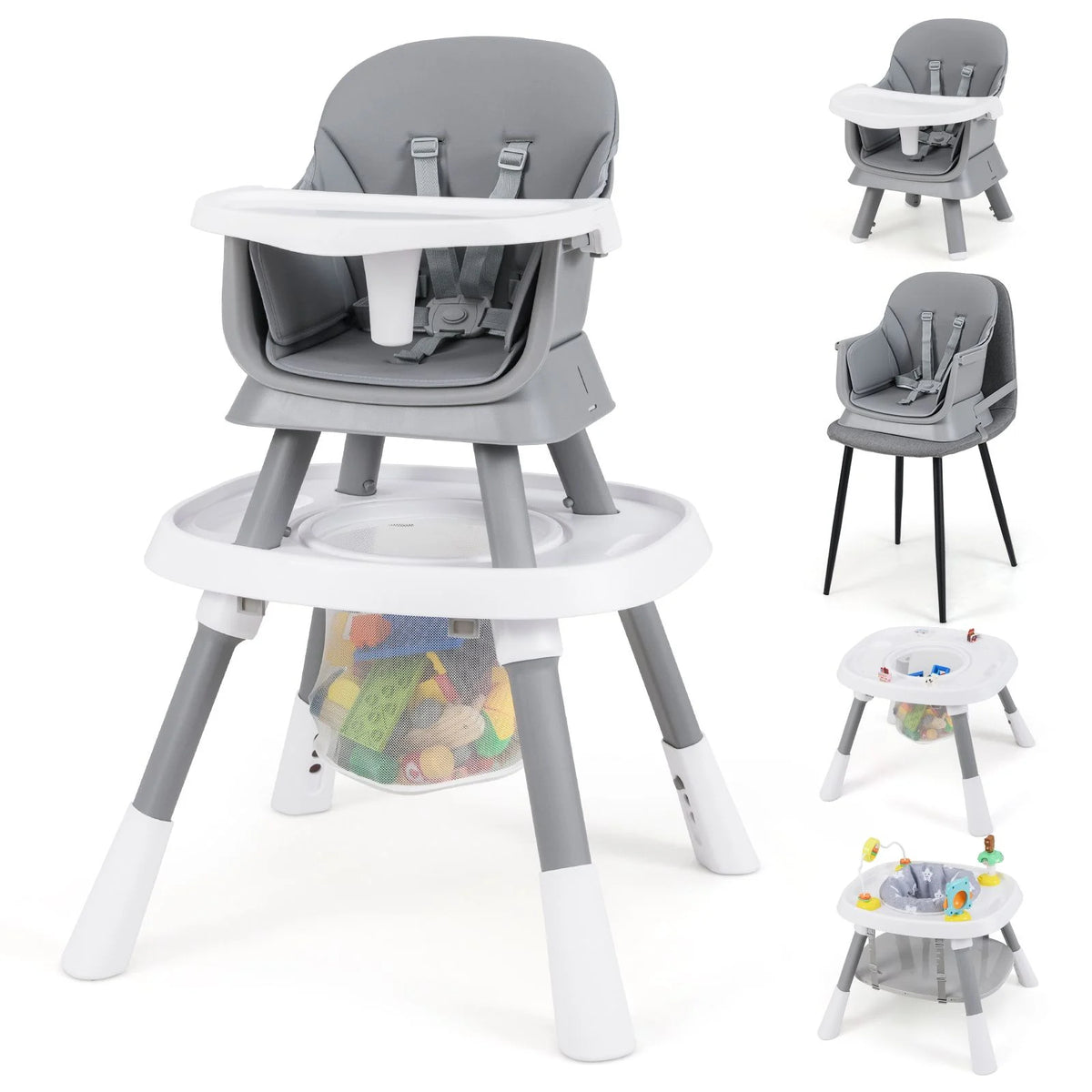 SEDOL 16-in-1 "Ultimate Explorer" High Chair & Activity Center — Convertible Sensory Station, Building Block Table, Booster Seat, and High Stool with 360° Rotating Seat – 6-36 Months