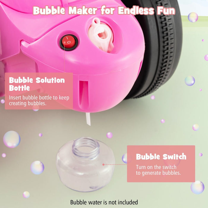 6V Kids Electric Motorcycle – Bubble Maker, Music & LED Headlights
