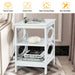3-Tier Bedside Table with Storage Shelves for Living Room Bedroom