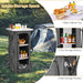 3-Tier Folding Camping Storage Cabinet with Side Pockets and Carry Bag