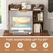 Wooden Desk Bookshelf with 4 Shelves and Open Back Compartment