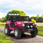 SEDOL 2-Seater Kids Ride-On Truck 12V Battery Powered Electric Car with Parental Remote Control Spring Suspension Rocking Mode and Bluetooth/USB Audio – 50kg Capacity