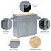 Rolling Kitchen Storage Trolley with Adjustable Shelf and Drawer